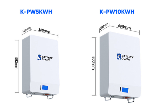 6000 batería de litio de lujo de la pared de la energía del poder de los ciclos 10kwh para el chalet solar